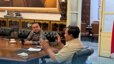 Prabowo Bertemu Dasco di Istana, Bahas Stabilitas Ekonomi dan Pemulihan Bencana Sumatera