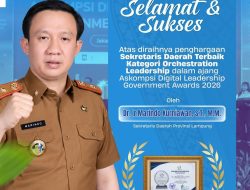 Sekdaprov Lampung Marindo Kurniawan Raih Penghargaan ADLG Awards 2026
